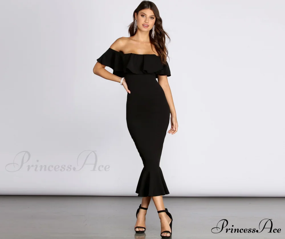 Ready And Stylish Ruffled Midi Dress - Image 5
