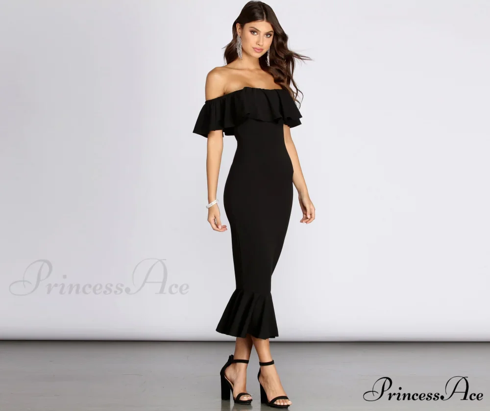 Ready And Stylish Ruffled Midi Dress - Image 7