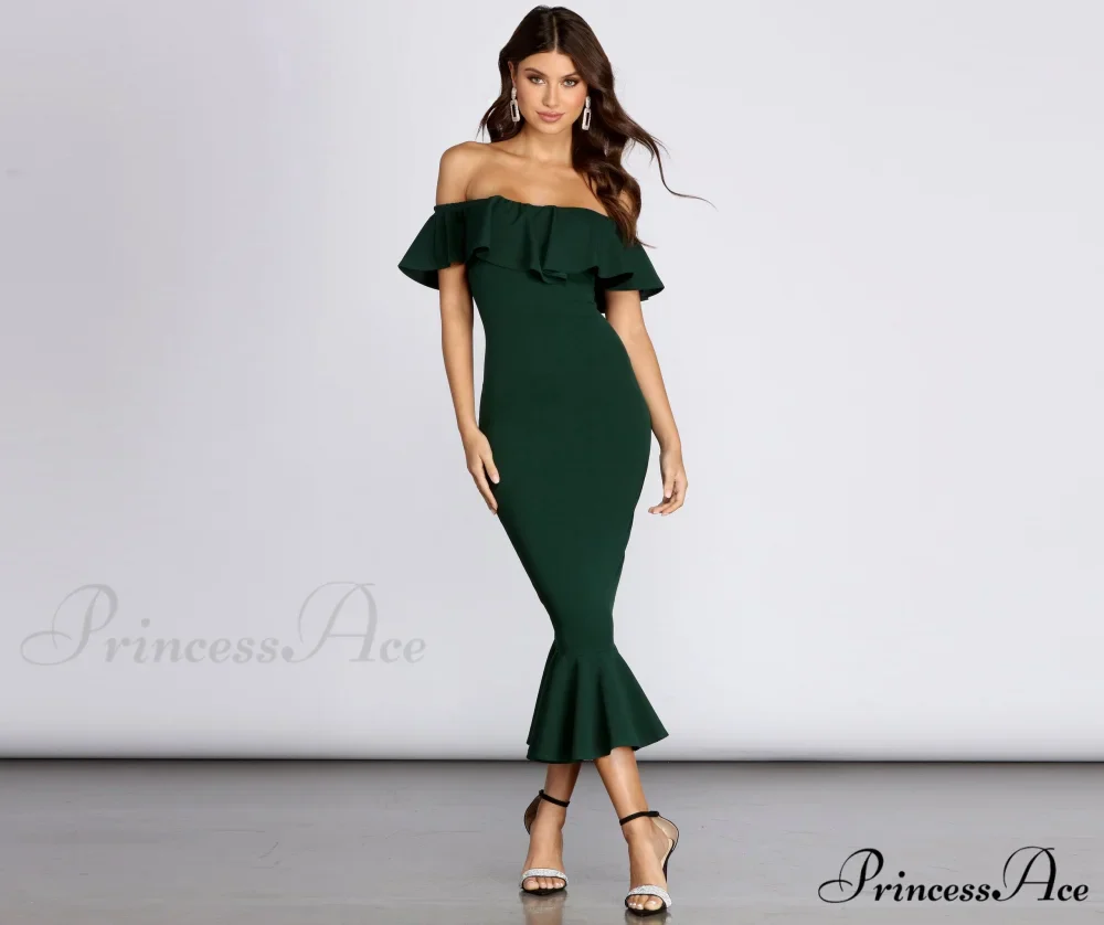 Ready And Stylish Ruffled Midi Dress - Image 9
