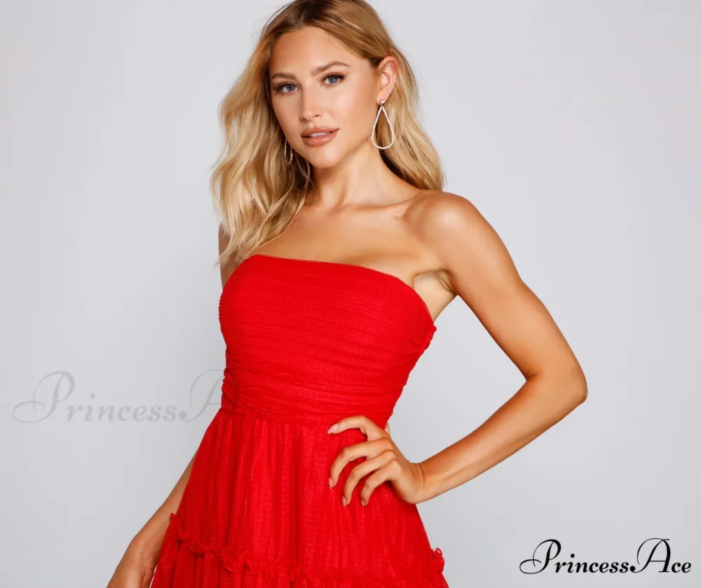 Cecilla Formal Pleated Charming Tulle Party Dress - Image 4