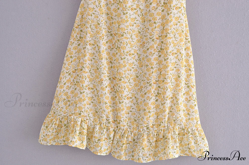 Charming Ditsy Floral Charming Ruffled Mini Dress - Image 5