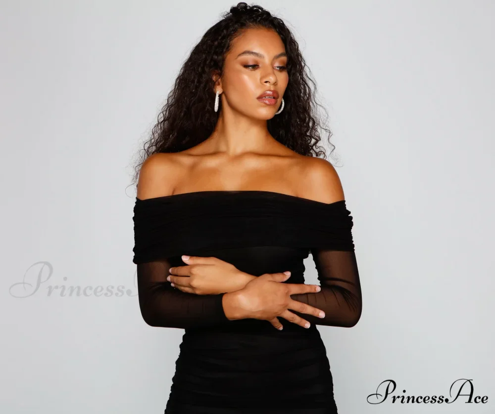 Chic Moment Mesh Charming Bodycon Mini Dress - Image 3