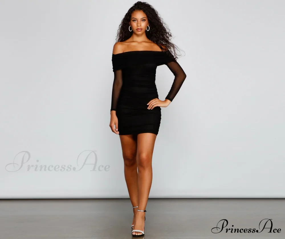 Chic Moment Mesh Charming Bodycon Mini Dress - Image 4