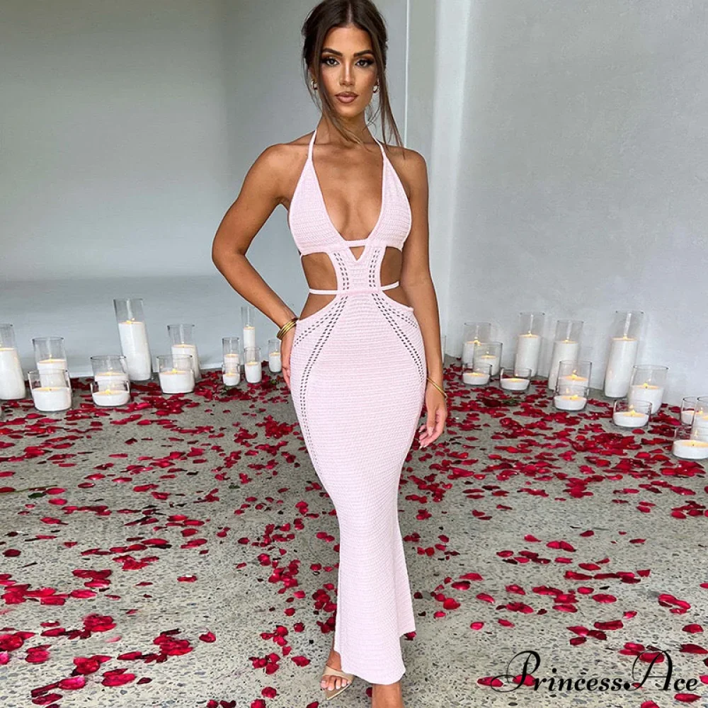 Sexy Backless Wrap Charming Chest Midi Dress - Image 11