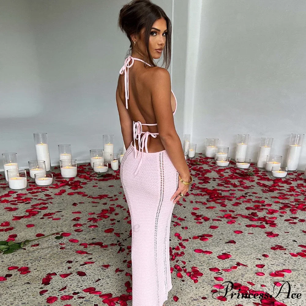 Sexy Backless Wrap Charming Chest Midi Dress - Image 12