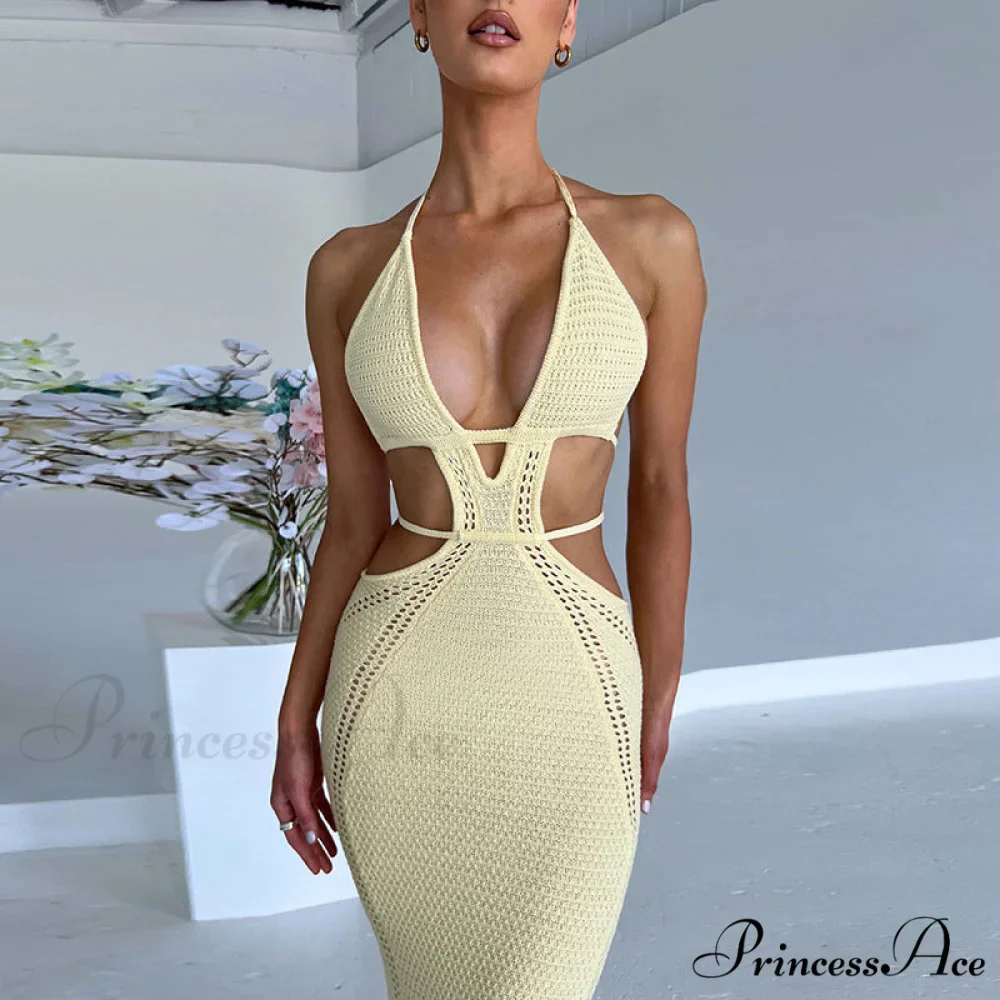 Sexy Backless Wrap Charming Chest Midi Dress - Image 5