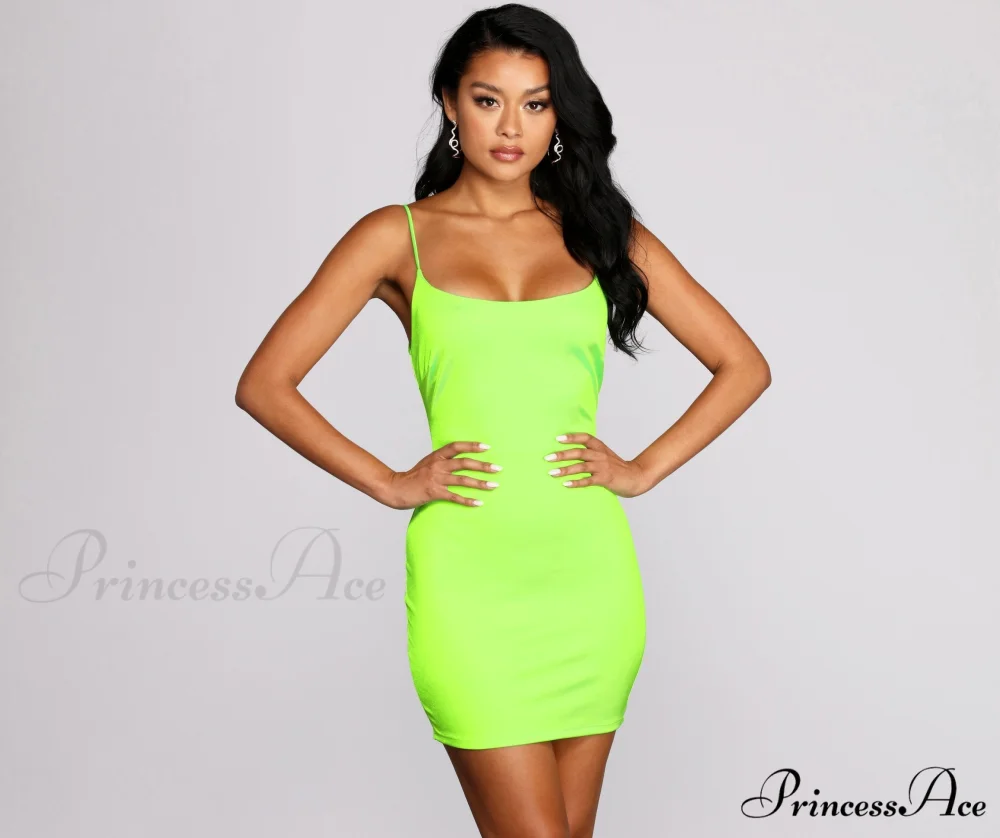 Club Cuts Stylish Satin Mini Dress - Image 17