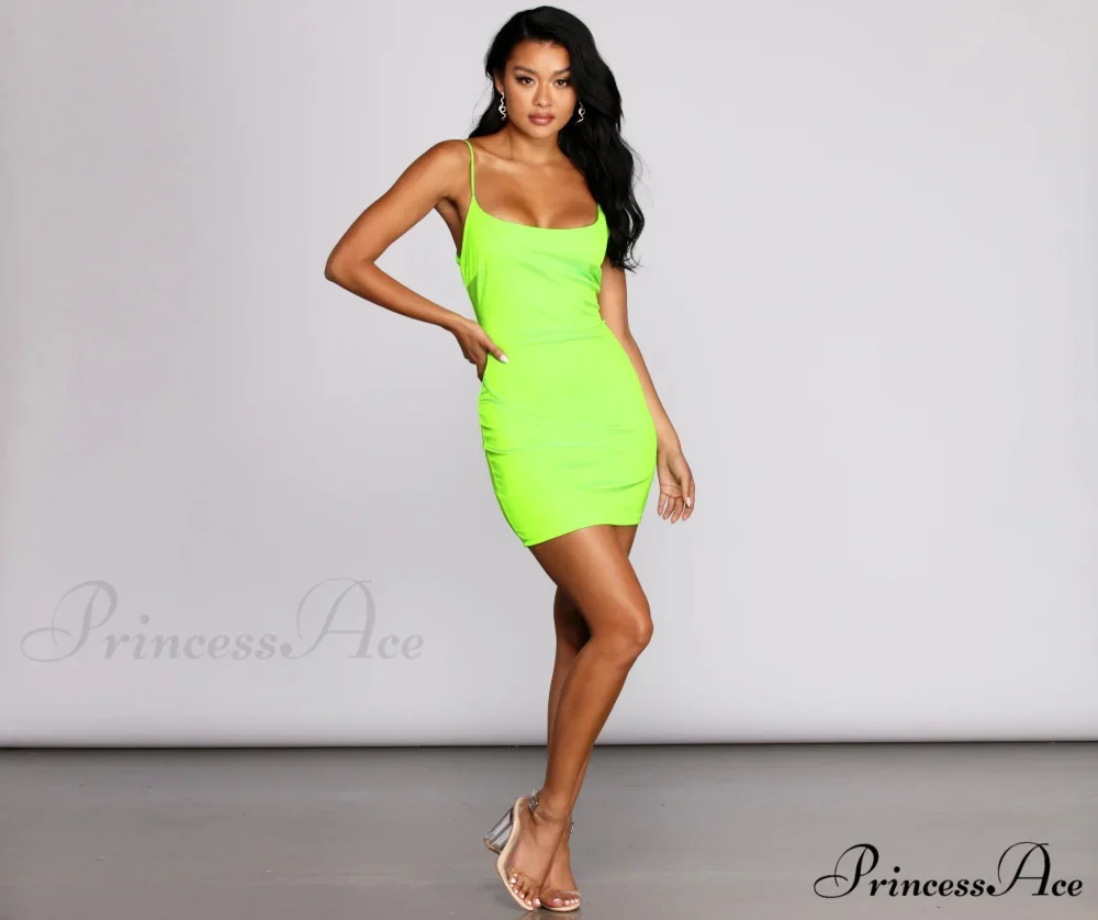 Club Cuts Stylish Satin Mini Dress - Image 18