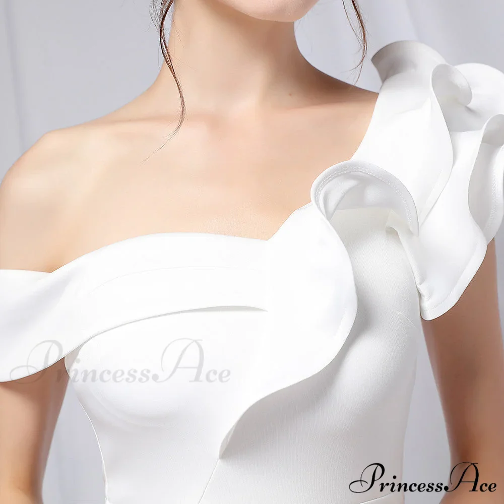 Delana Formal One Charming Shoulder Satin Dress - Image 6