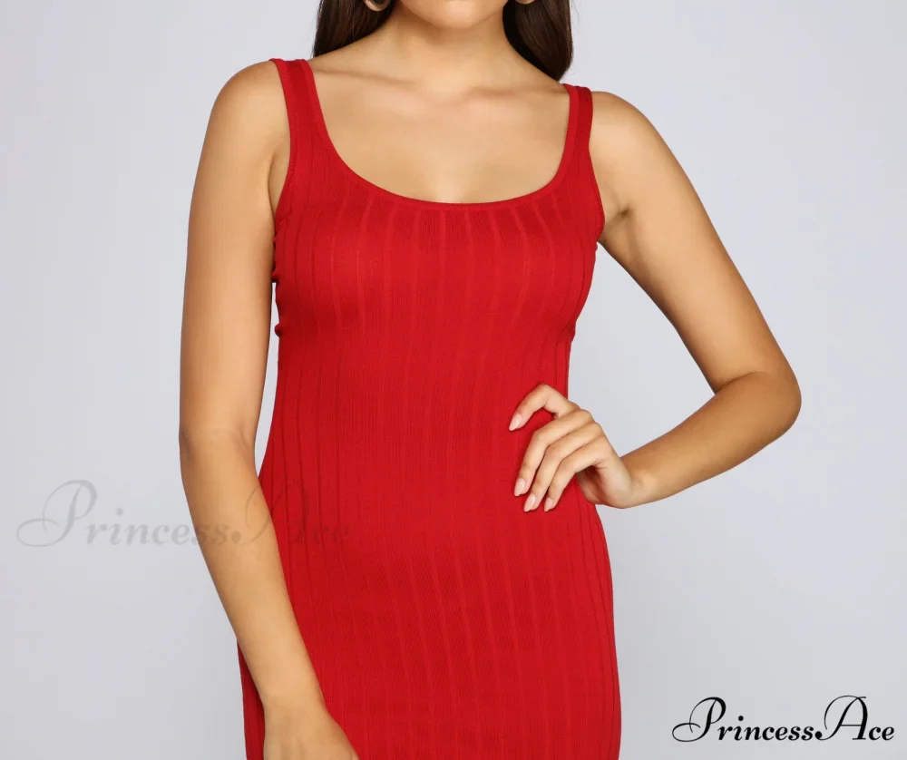 Taking the Plunge Charming Scoop Neck Midi Dress - Image 3