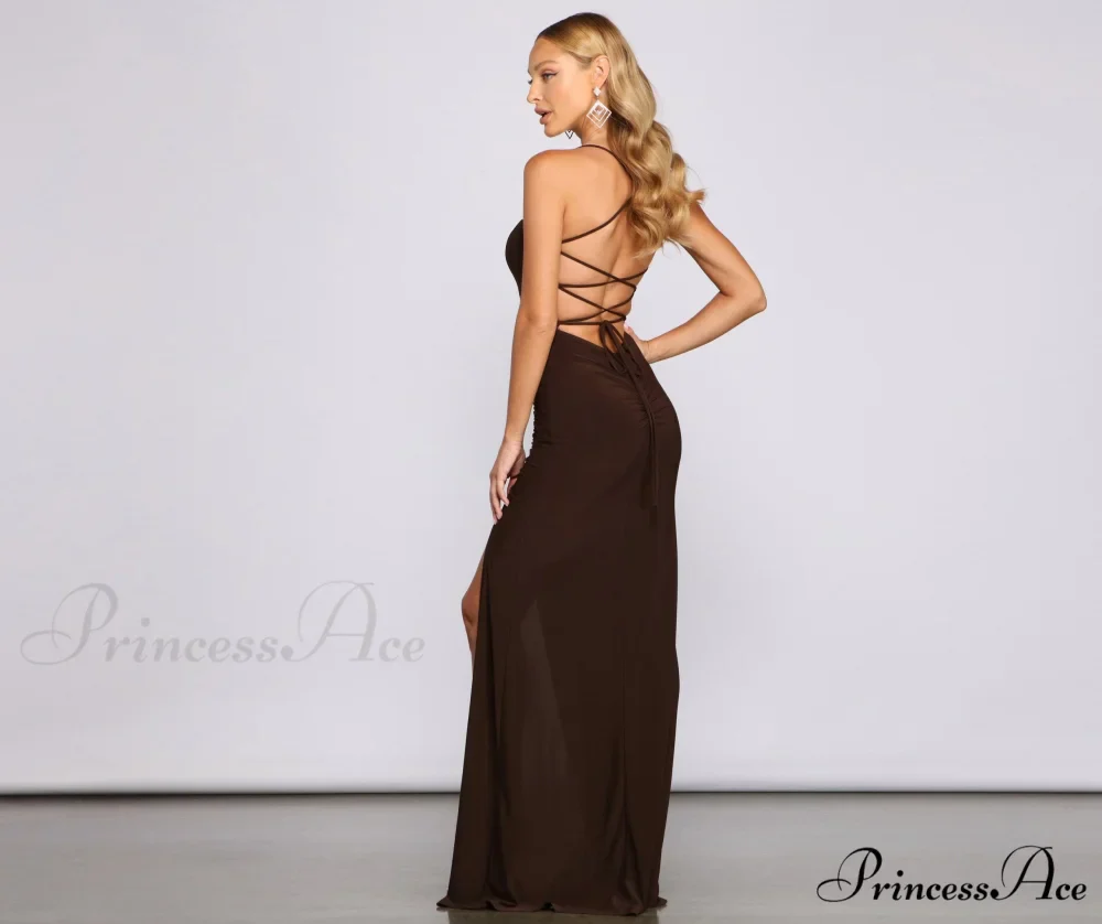 Gretchen Formal Stylish Lace-Up Dress - Image 2