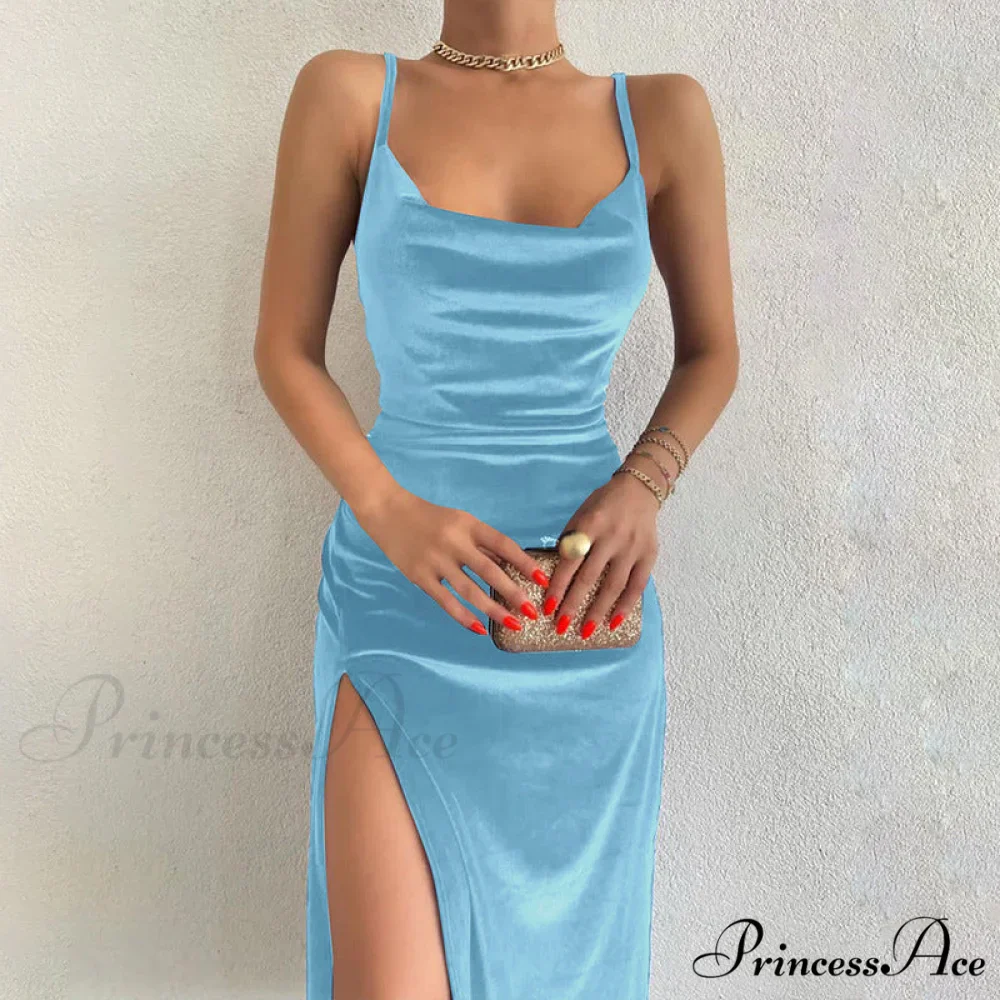 Festive Cheer Velvet Charming Slit Midi Dress - Image 5