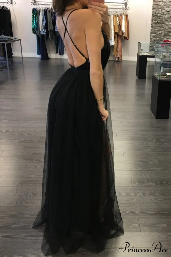 Saylor Formal Double Charming Slit Tulle Dress - Image 7
