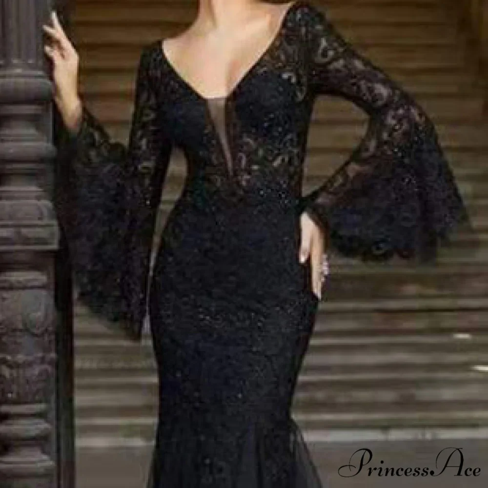 Brooke Lace V Charming Neck Formal Dress - Image 3
