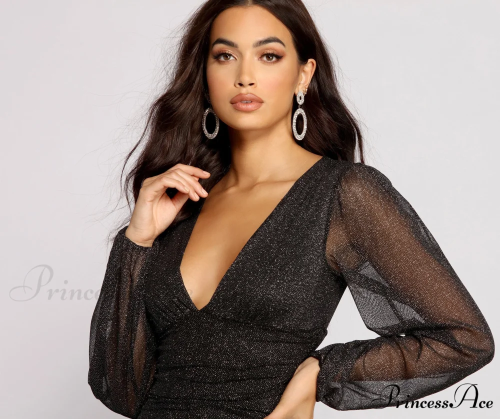 All About The Charming Glitz Mesh Mini Dress - Image 3