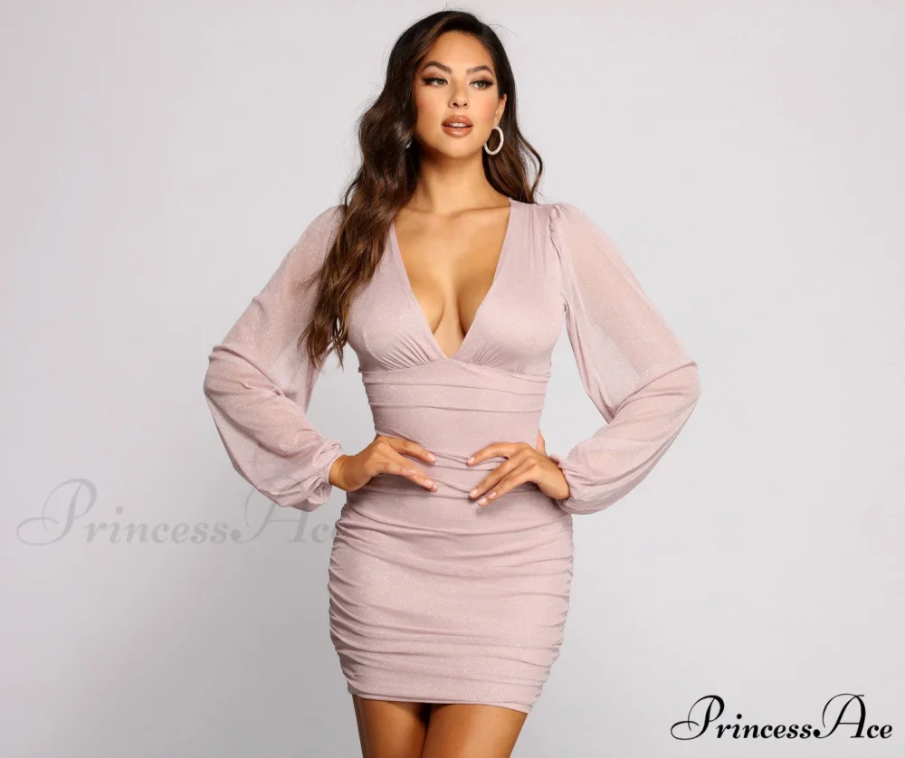 All About The Charming Glitz Mesh Mini Dress - Image 5