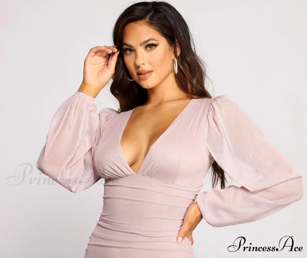 All About The Charming Glitz Mesh Mini Dress - Image 7