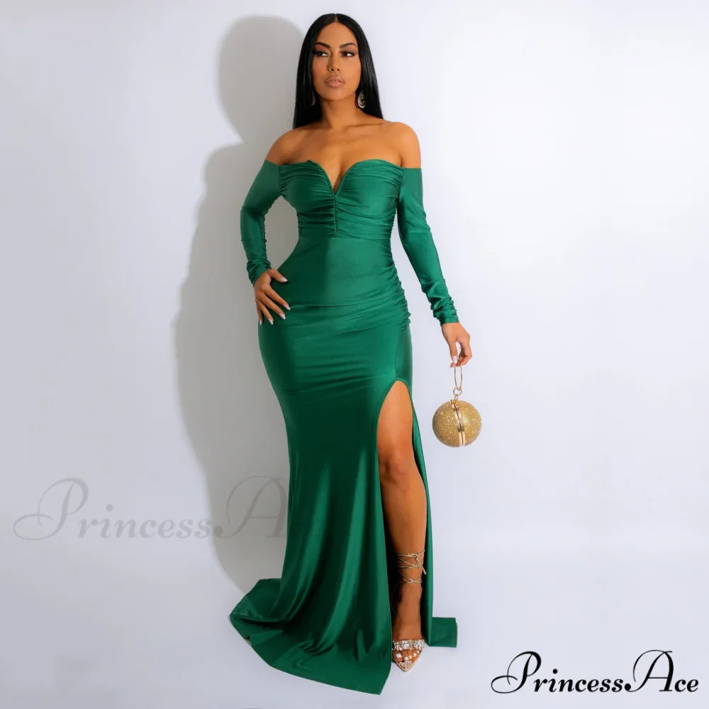 Larsa Formal Velvet Charming And Lace Mermaid Dress - Image 2