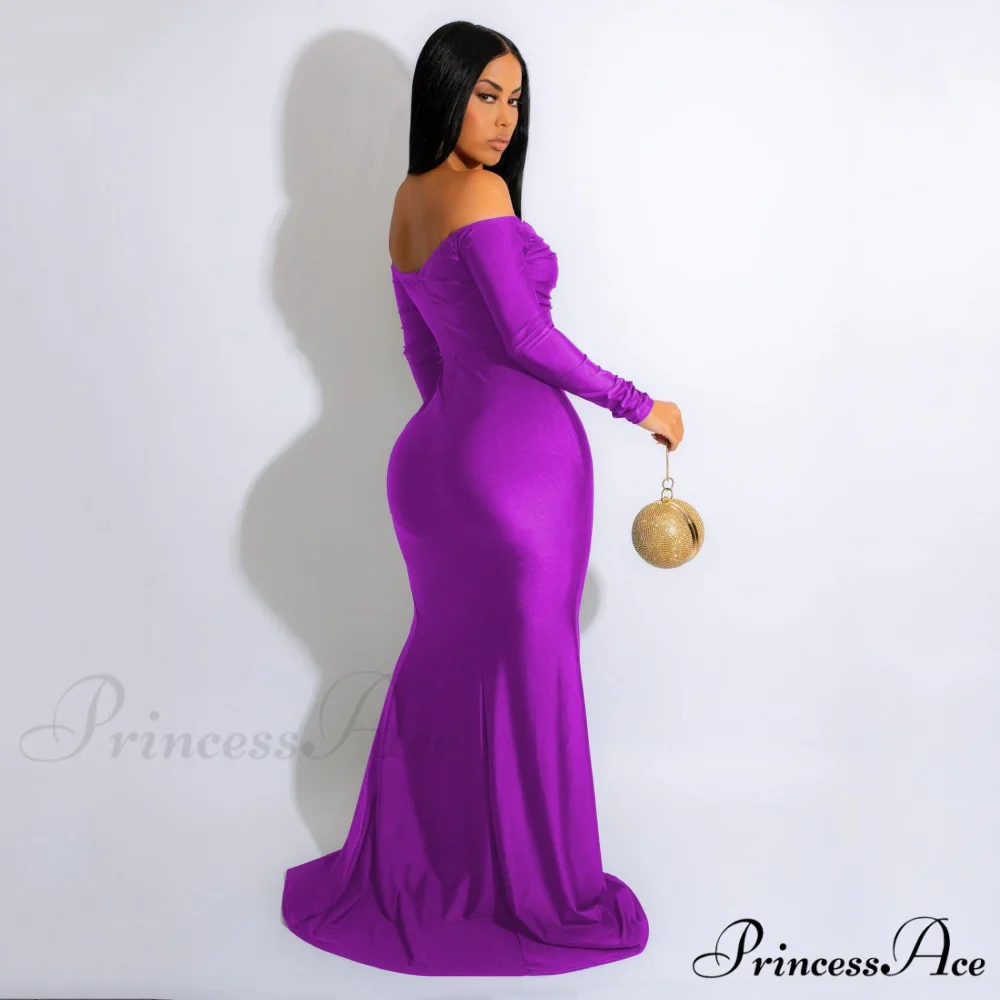 Larsa Formal Velvet Charming And Lace Mermaid Dress - Image 7
