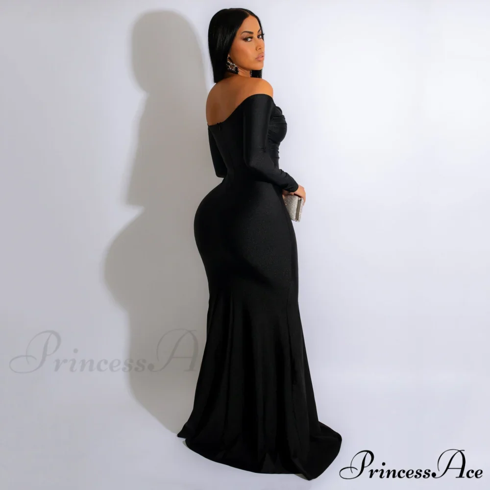 Larsa Formal Velvet Charming And Lace Mermaid Dress - Image 9