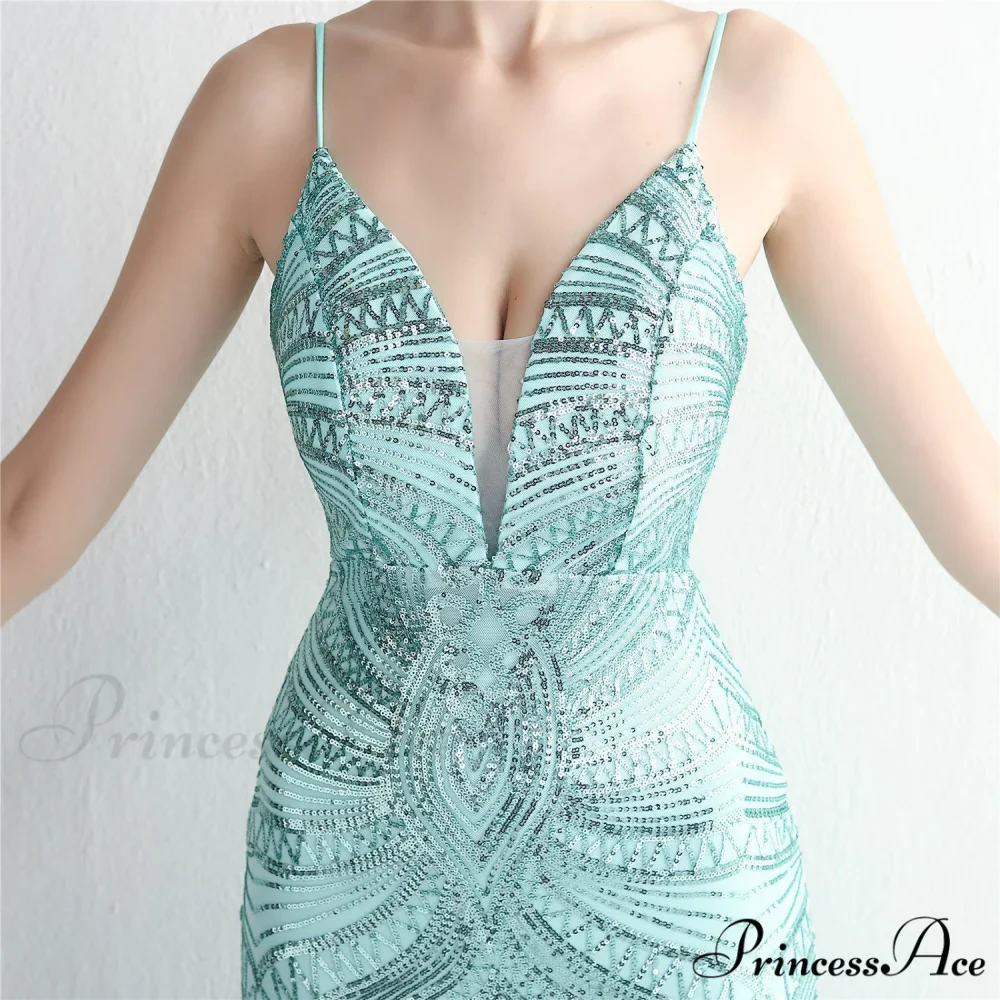 Edlyn Sequin Laceup Charming Mermaid Formal Dress - Image 5