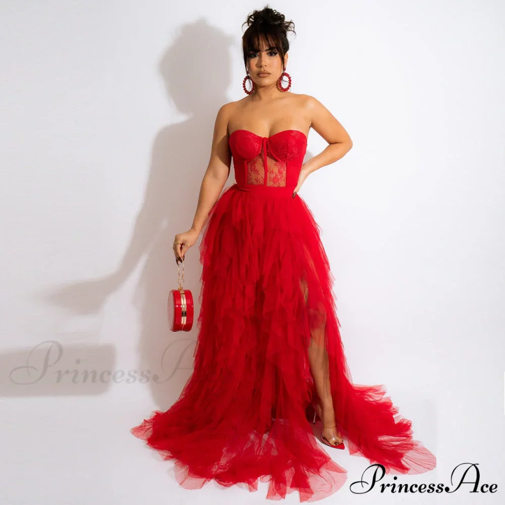 Kim Mesh Corset Charming Tulle Formal Dress - Image 4