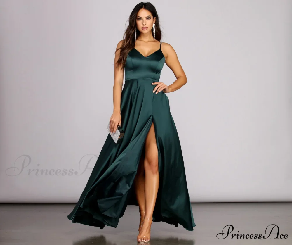 Juliet Formal Stylish High Slit Dress - Image 13