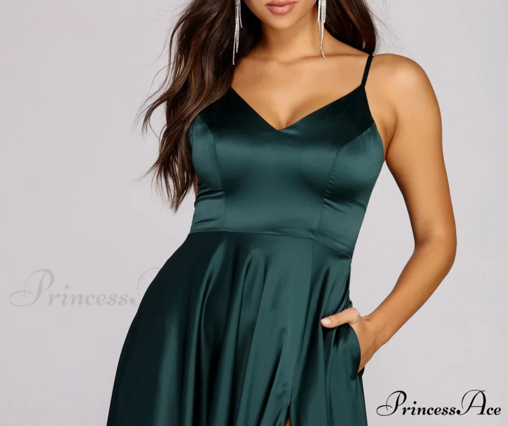 Juliet Formal Stylish High Slit Dress - Image 14