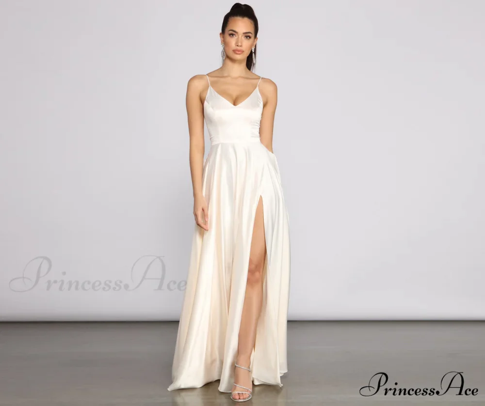 Juliet Formal Stylish High Slit Dress - Image 20