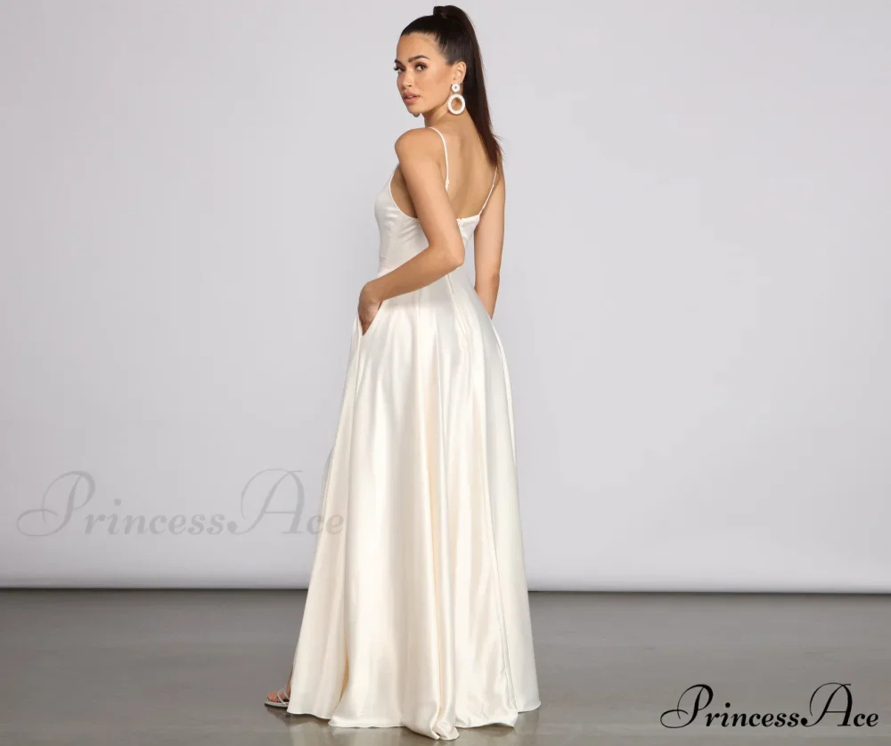 Juliet Formal Stylish High Slit Dress - Image 21