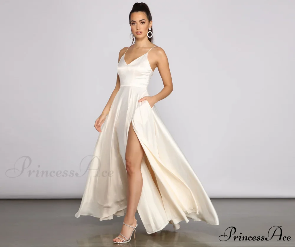Juliet Formal Stylish High Slit Dress - Image 22