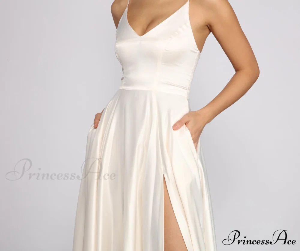 Juliet Formal Stylish High Slit Dress - Image 23