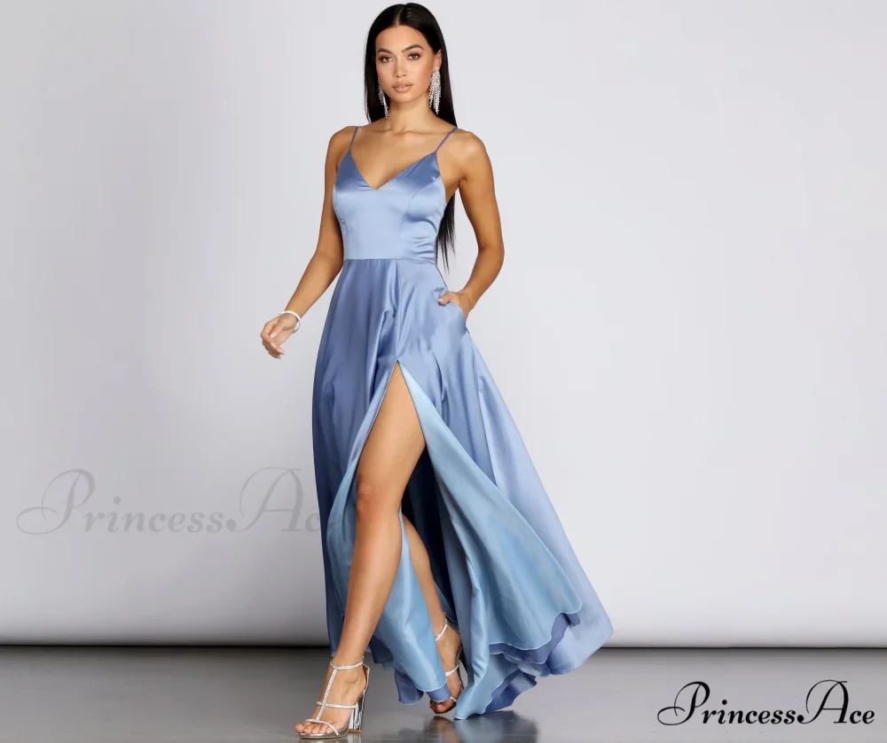 Juliet Formal Stylish High Slit Dress - Image 25