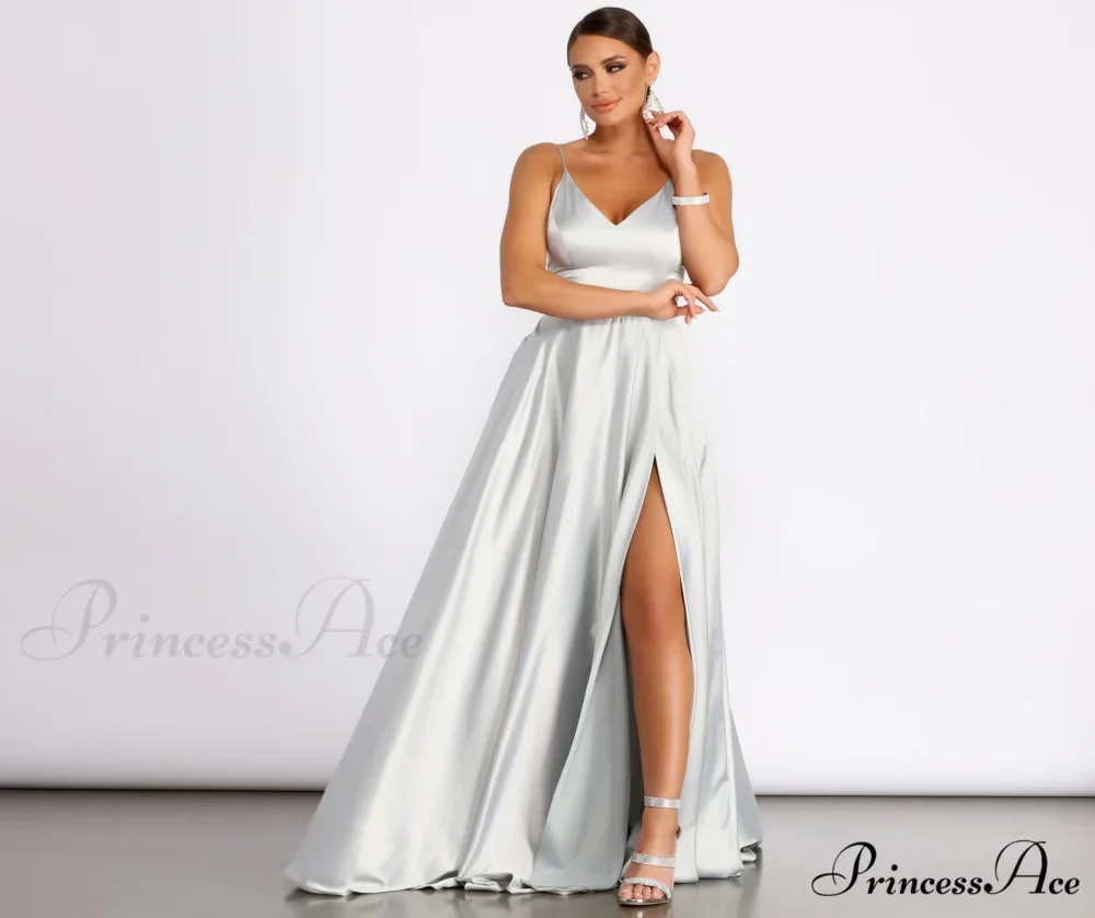 Juliet Formal Stylish High Slit Dress - Image 32