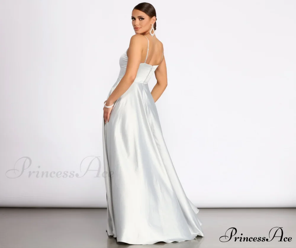 Juliet Formal Stylish High Slit Dress - Image 33