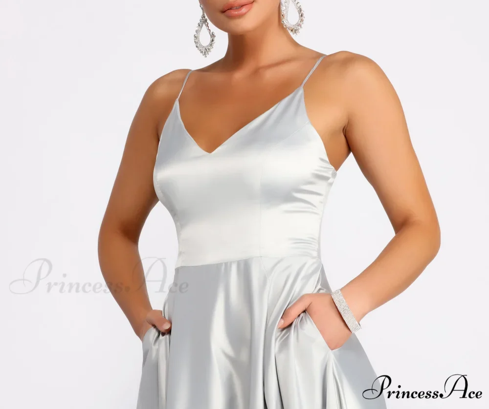 Juliet Formal Stylish High Slit Dress - Image 35