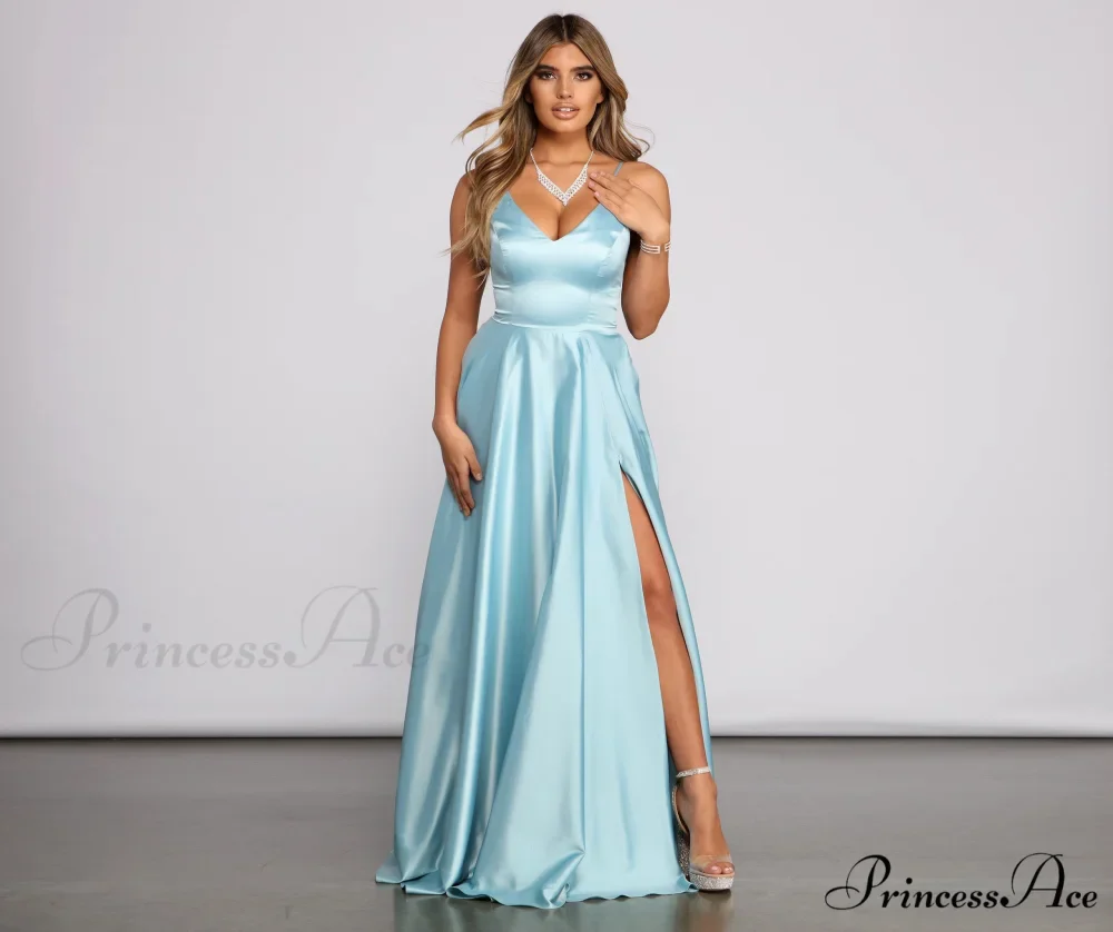 Juliet Formal Stylish High Slit Dress - Image 44