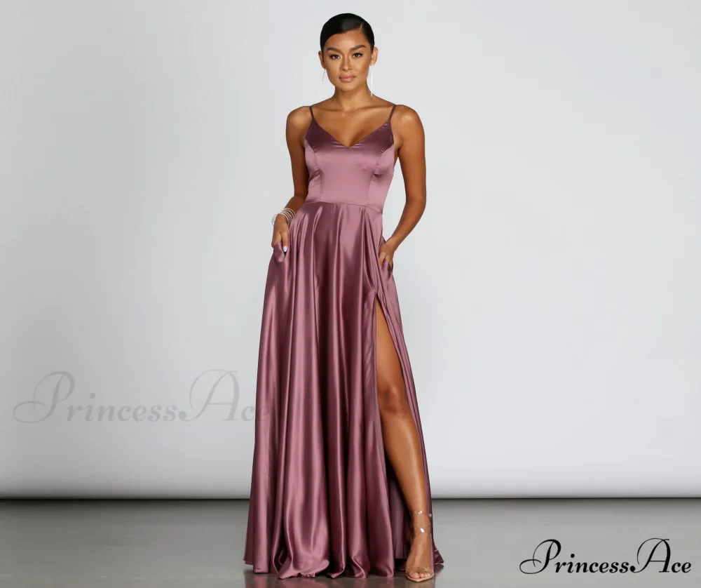 Juliet Formal Stylish High Slit Dress - Image 46
