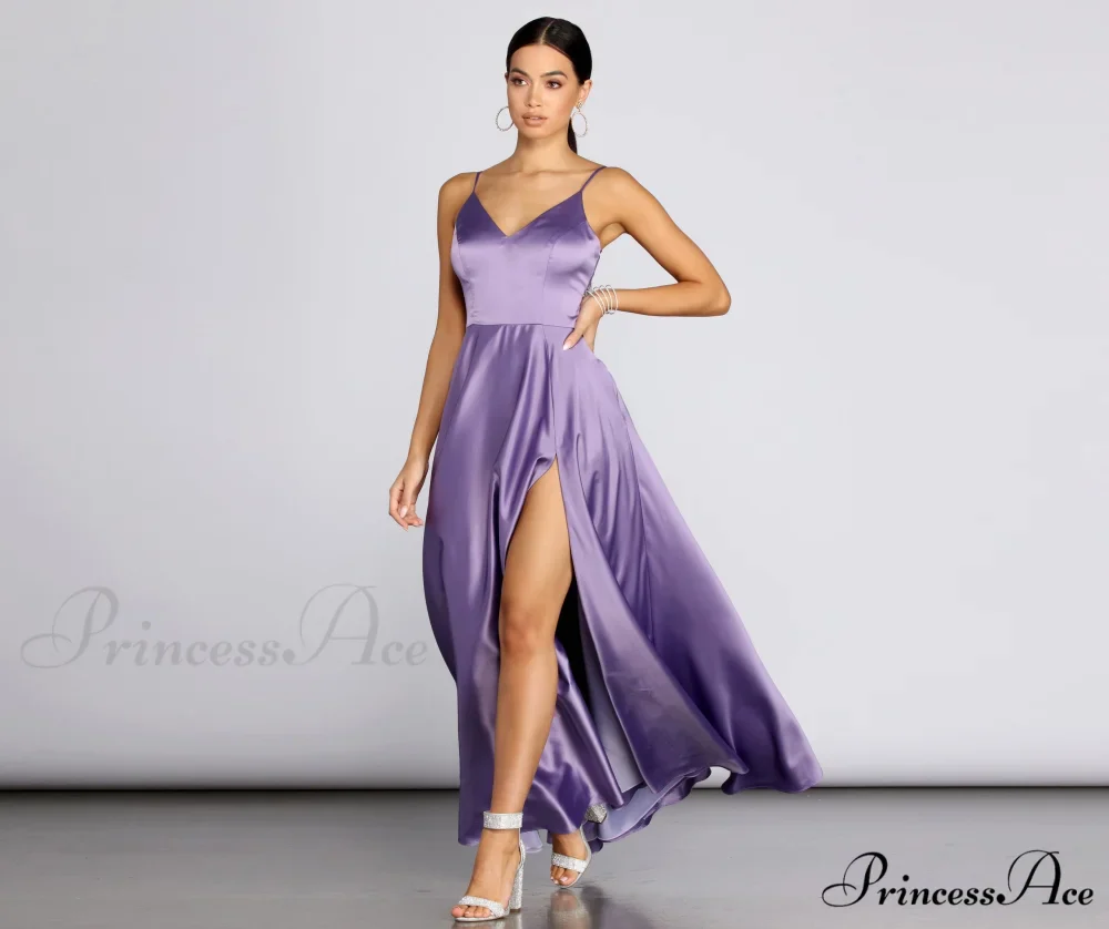 Juliet Formal Stylish High Slit Dress - Image 47