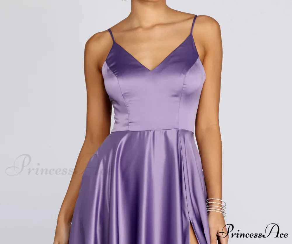 Juliet Formal Stylish High Slit Dress - Image 49