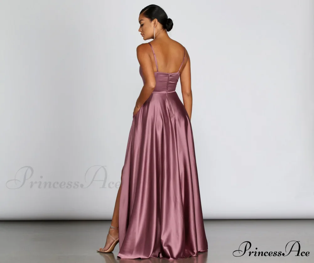 Juliet Formal Stylish High Slit Dress - Image 52
