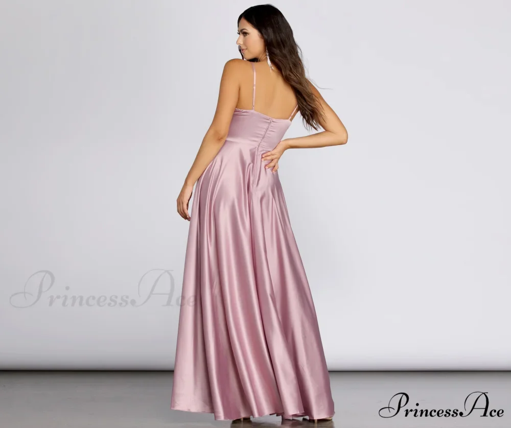 Juliet Formal Stylish High Slit Dress - Image 8