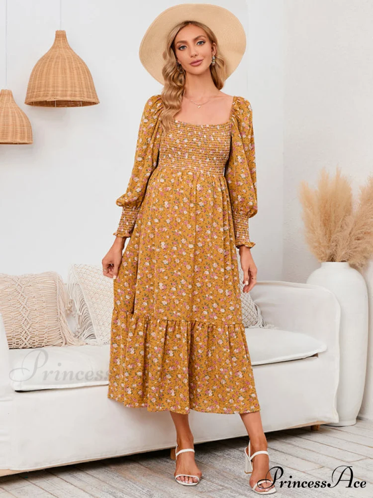 Flowered Maternity Small with Chiffon Gown Print - Image 15
