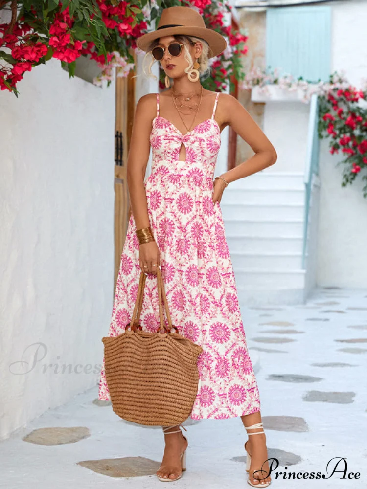 for Gown Midi Flowered Keyhole Women - Image 5