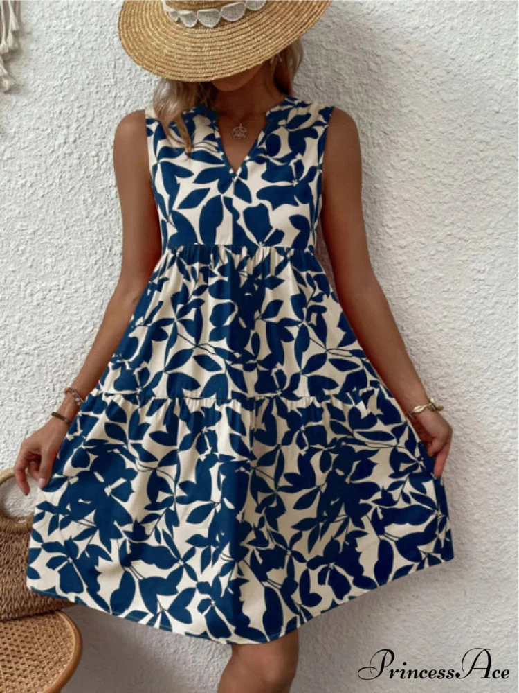 for Tiered Design Sleeveless Minidress Flowered Ruffle Women - Image 10