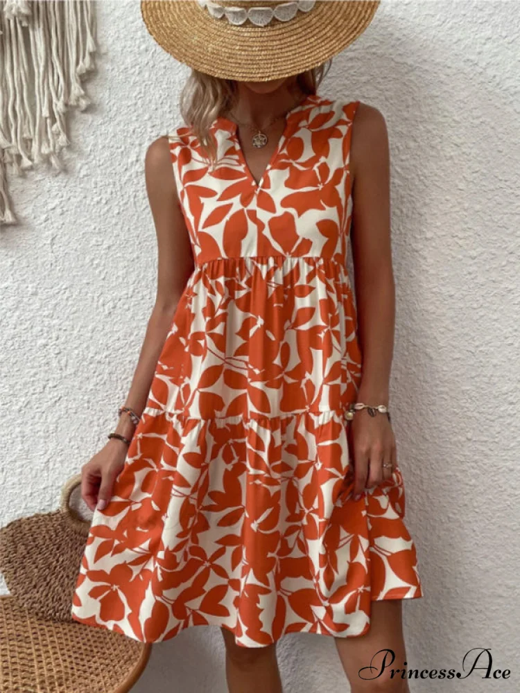 for Tiered Design Sleeveless Minidress Flowered Ruffle Women - Image 11