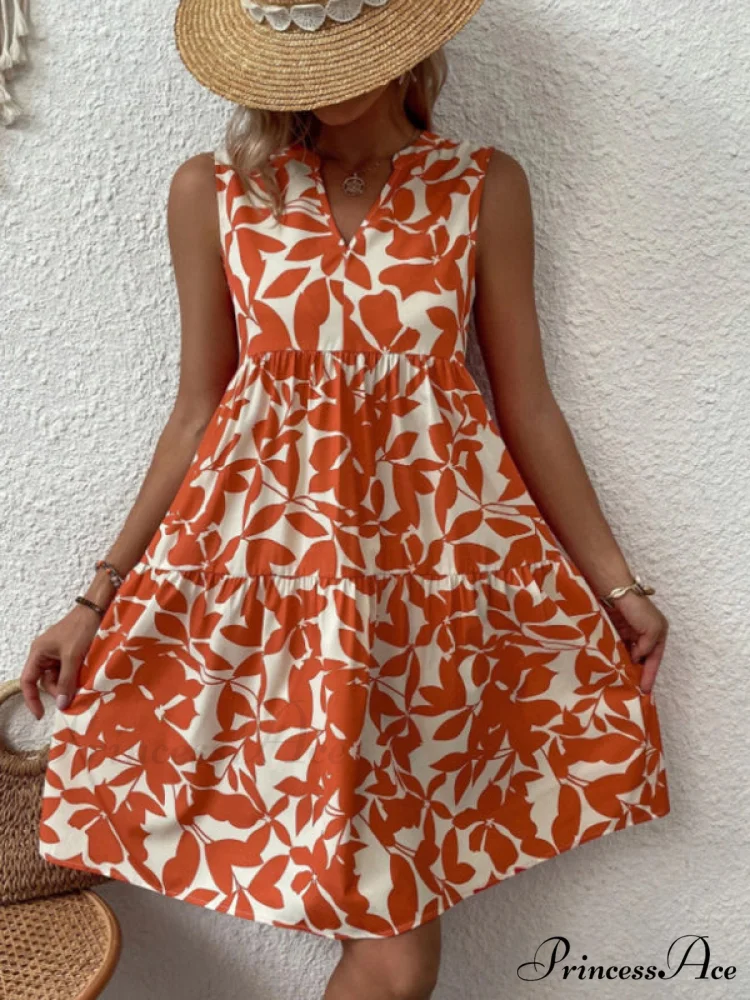 for Tiered Design Sleeveless Minidress Flowered Ruffle Women - Image 14