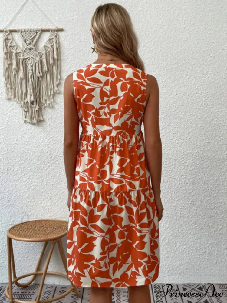 for Tiered Design Sleeveless Minidress Flowered Ruffle Women - Image 15