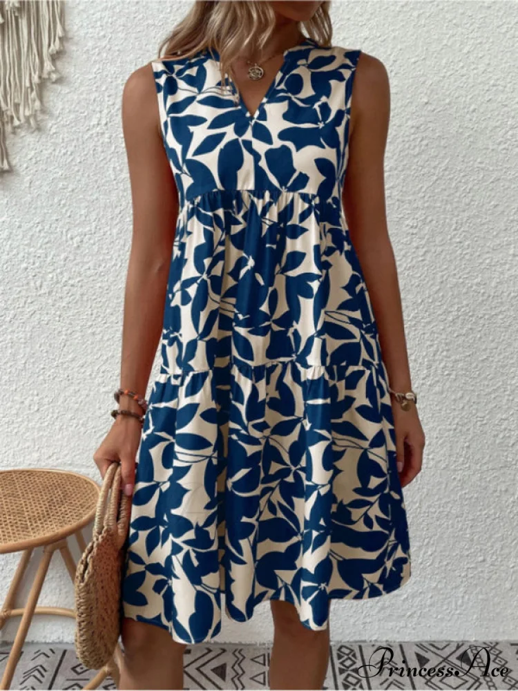 for Tiered Design Sleeveless Minidress Flowered Ruffle Women - Image 6