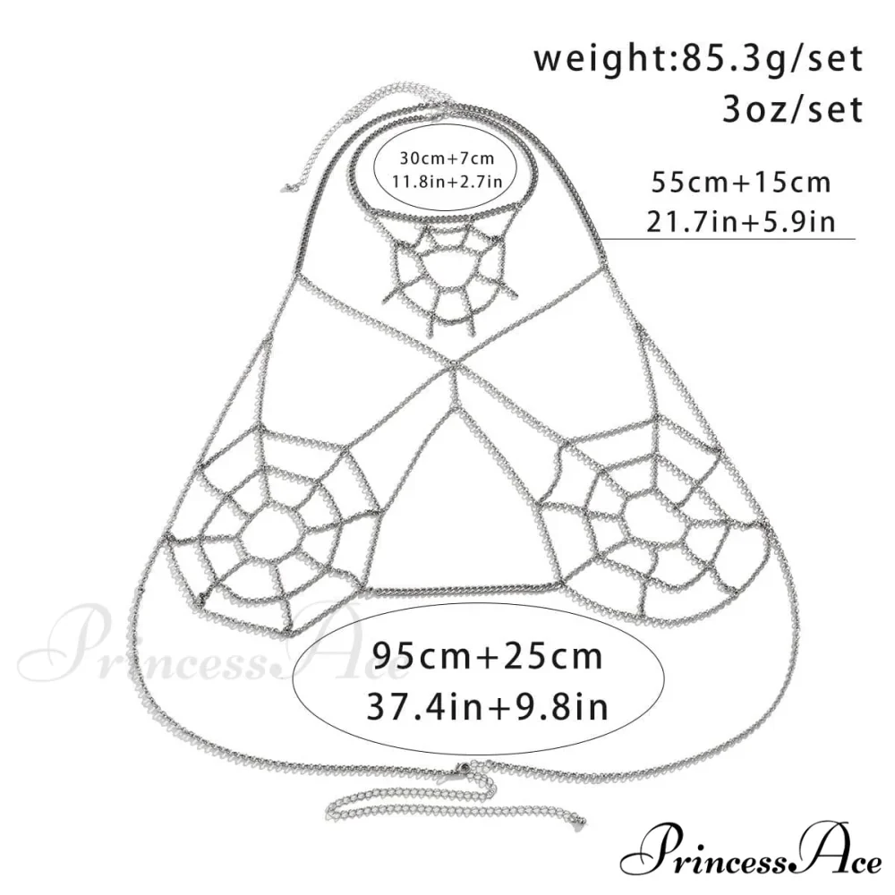 body set of 2 Spider web chain - pieces - Image 3